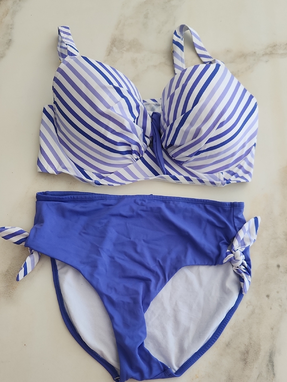 Swimsuits For All Two-Piece Bikini 10 Bottom. 38DD Bratop